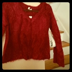 Anthropologie Red Fashion Sweater